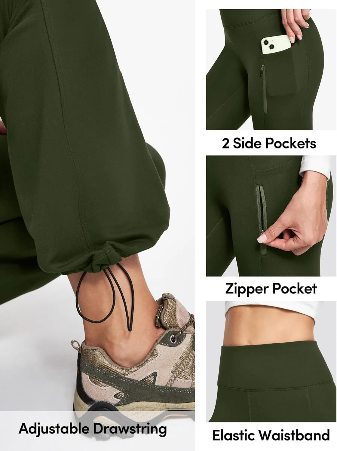 IUGA Fleece Lined Pants Women Water Resistant Hiking Pants Winter Flare Leggings with Pockets Bootcut Thermal