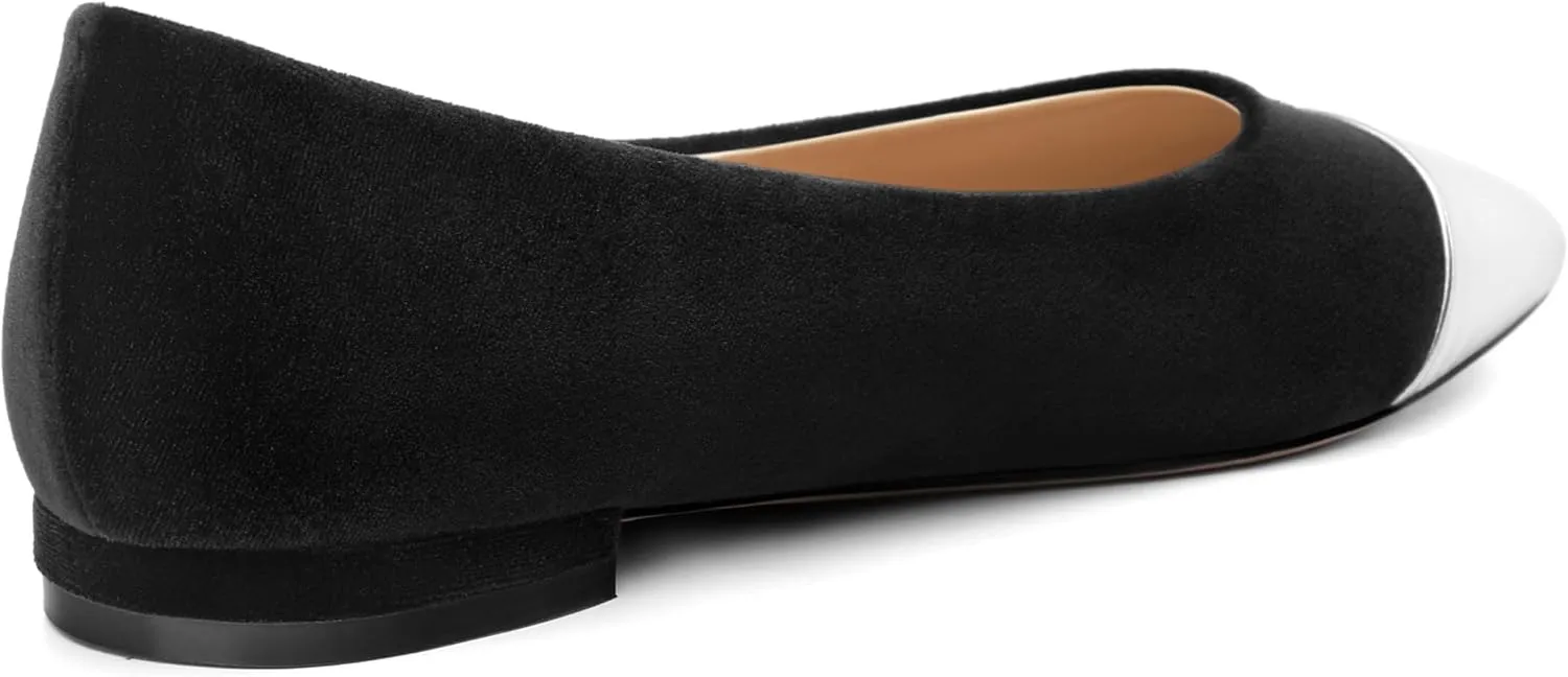 Women's Low Heel Pointed Toe Closed Toe Shoes, Elegant and Comfortable Flat Shoes Pumps, Dating Party Banquet Shallow Dress Shoes.